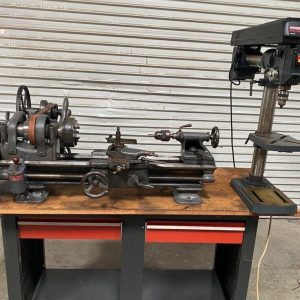 9" South Bend Lathe 415-YA Bench Top With Tooling & Craftsman Radial Drill Press